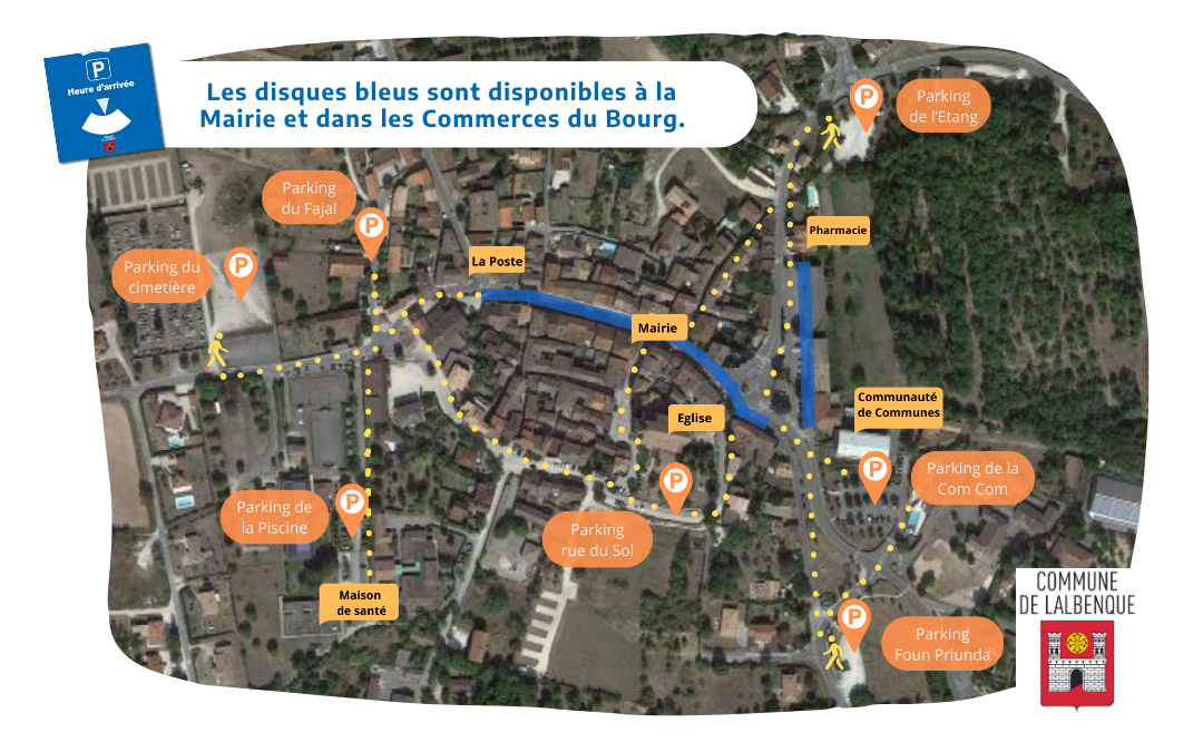 Soutenez les commerces du centre bourg de Lalbenque : adoptez la zone bleue