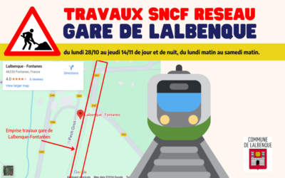 Travaux SNCF réseau : gare de Lalbenque