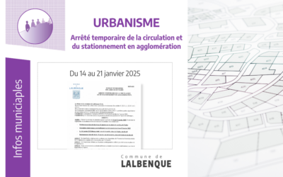 Arrêté temporaire de la circulation et du stationnement en agglomération