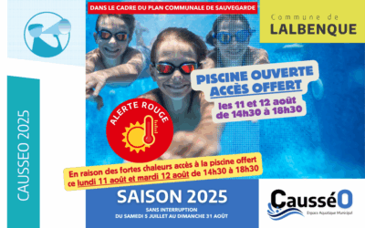 ALERTE ROUGE CANICULE : PISCINE CAUSSEO