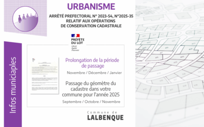 Passage du géomètre du cadastre dans la commune de Lalbenque