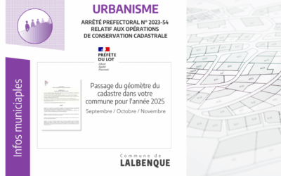 Passage du géomètre du cadastre dans la commune de Lalbenque