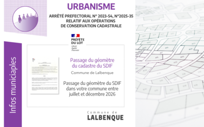 Passage du géomètre du cadastre dans la commune de Lalbenque